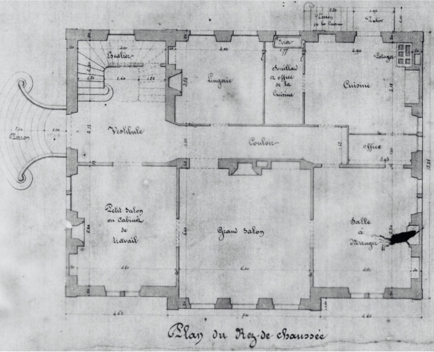 plan du chateau de la Creuzette à Boussac près de Guéret dans la Creuse 23
